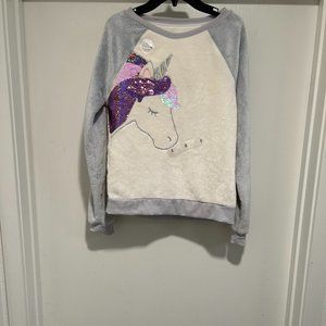 EPIC THREADS GIRLS' UNICORN LOGO FLEECE TOP